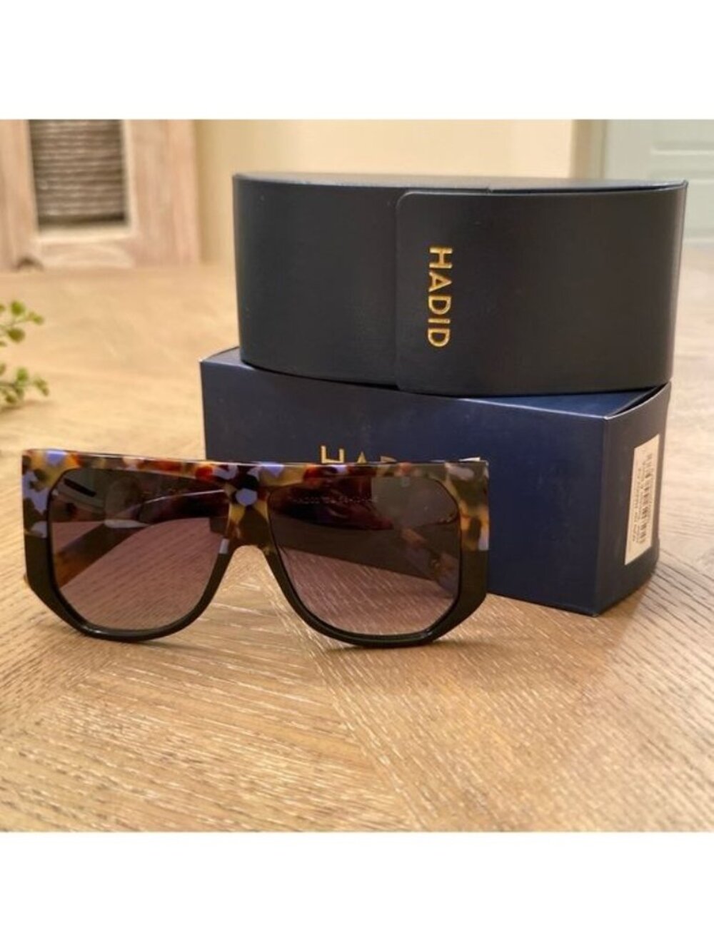 NWT HADID EYEWEAR Frequent Flyer ClubMasters, Black & Tortoise - Picture 11 of 11
